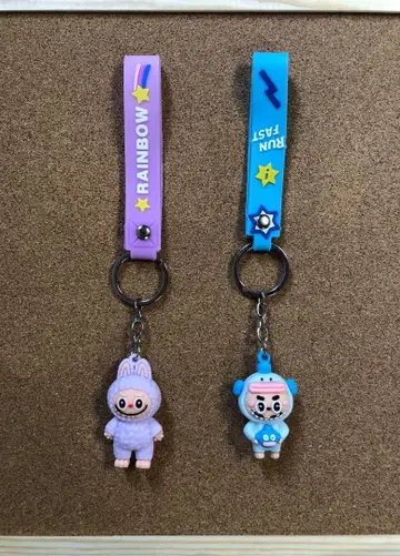 미사용품 Labubu 라부부 스트랩 키링 2개 세트