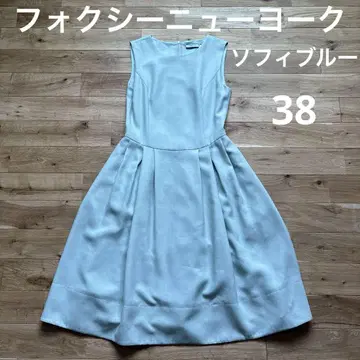 FOXEY NEW YORK 소피 블루 슬리브리스 원피스 38
