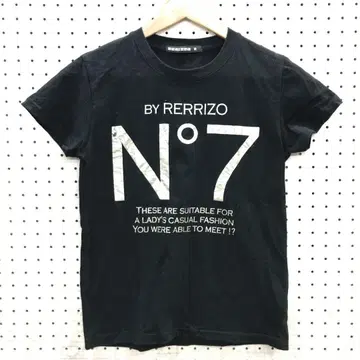 Y2K 스트릿 모드 구제 의류 No.7 영문 메탈릭 프린트 티셔츠