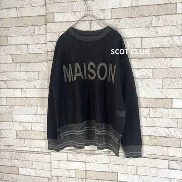 SCOT CLUB 스콧 클럽 MAISON 로고 라메 니트 블랙