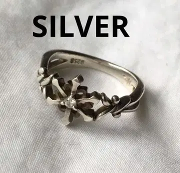 빈티지 눈송이 실버 반지 SILVER 지르코니아 스노우