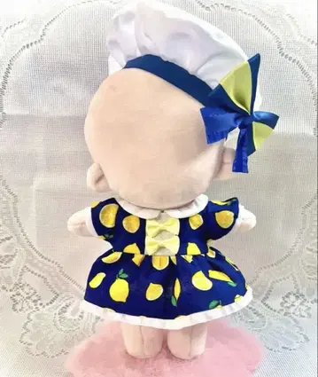20cm 무속성 봉제 인형 의류 레몬 패턴 원피스 코디