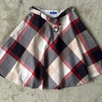BLUE LABEL CRESTBRIDGE 체크 무늬 플레어 스커트 36