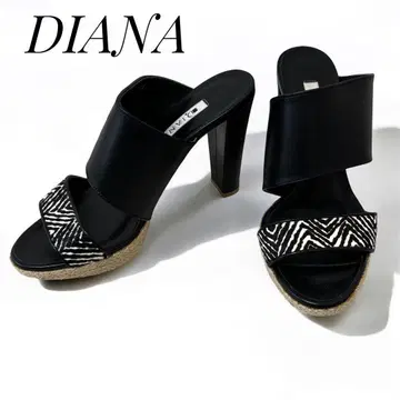 DIANA 샌들 가죽 제브라 패턴 24cm