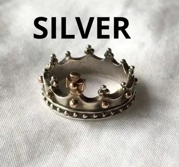 빈티지 크라운 실버 핑키링 SILVER 크로스 왕관