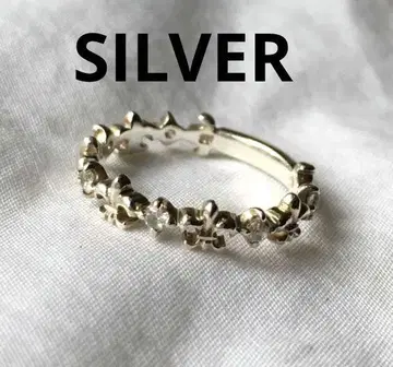 빈티지 백합 문장 실버 반지 SILVER 지르코니아 고딕