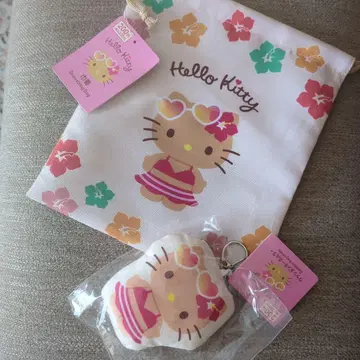산리오 일광화상 키티 복조리 쿠션 키링 새상품 헬로키티