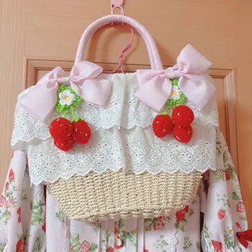 kawaii 스트로베리 바스켓백