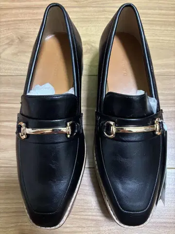 통굽 비트 로퍼 24-24.5cm 블랙