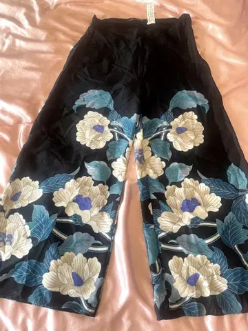 자라 일본풍 패턴 와이드 팬츠