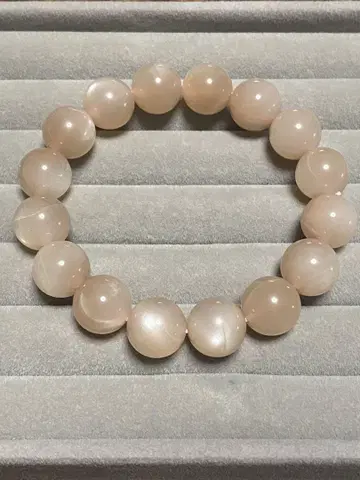 천연 핑크 문스톤 13mm 팔찌