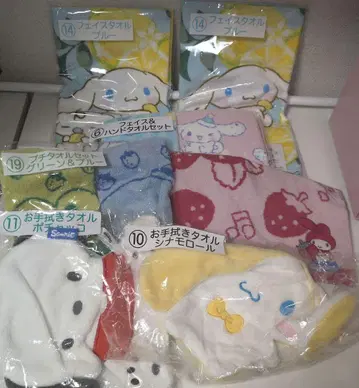산리오 페이스타월 핸드 타월 손수건 타월