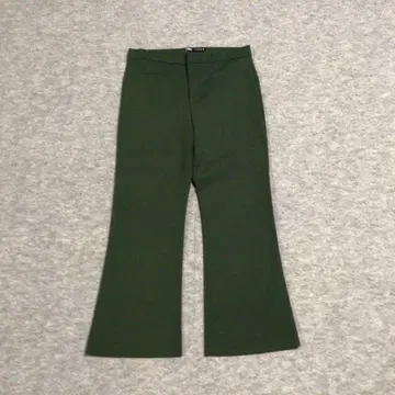 ZARA 자라 플레어 슬랙스 팬츠 올리브 그린 면 L
