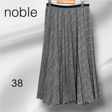 noble 노블 체크 무늬 롱 기장 플리츠 스커트 [38]