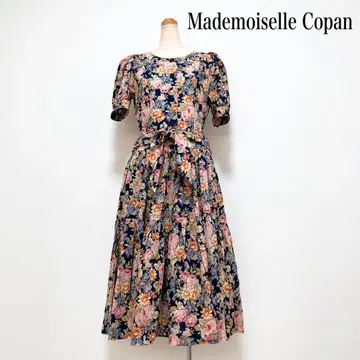 Mademoiselle Copan 꽃무늬 롱 원피스 레트로 빈티지
