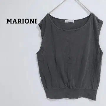 MARIONI 티셔츠 슬리브리스 얇은 소재 심플 스트레치