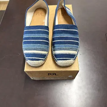 RRL 에스파드리유 9D 네이비/화이트