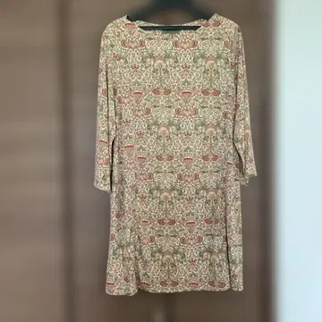MORRIS Gallery 꽃무늬 오분 소매 튜닉 M-L