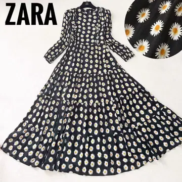 ZARA 자라 마가렛 꽃무늬 롱 티어드 원피스
