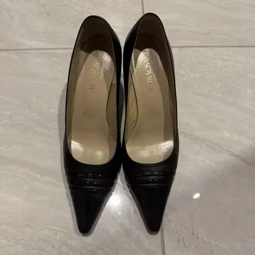 AKIRAOSAKI Elegance 블랙 하이힐 천연 가죽