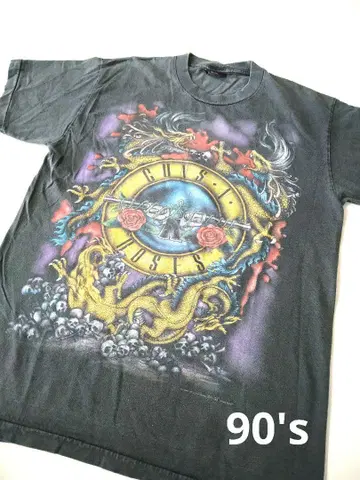 Guns N' Roses 90's 페이드 그래픽 티셔츠