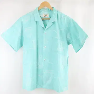 USA제 Tropical Essence 리버스 프린트 알로하 셔츠