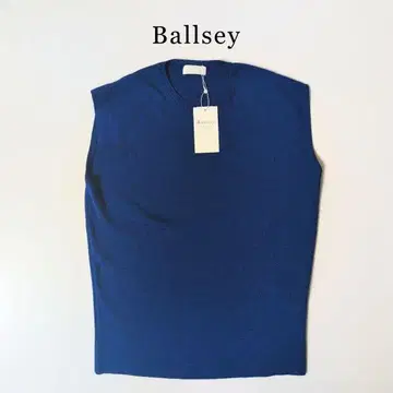 보르지 Ballsey 파랑 블루 코튼 니트 슬리브리스