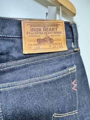 IRON HEART 21oz lot461 w34 l34 데님 팬츠