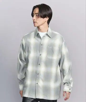 CALTOP 칼탑 칼탑 옴브레 체크 셔츠