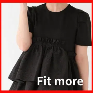 미사용 새상품 택 포함 완판 fitmore 블랙 아지메 페플럼 자카드