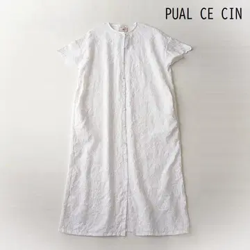 미사용 택 포함 PUAL CE CIN 린넨 자수 롱 원피스