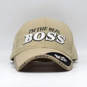 I'M THE REAL BOSS 자수 캡 구제 의류 베이