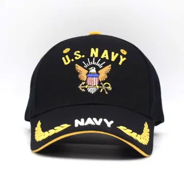 U.S.NAVY 이글 엠블럼 로고 자수 캡 월계관 밀리터리