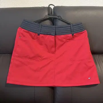 타미힐피거 여성용 골프 스커트 빨간색