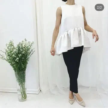 트루 바이 마리코 오이카와 플레어 상의 matine 검정 블랙