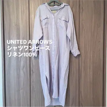UNITED ARROWS 유나이티드 애로우즈 셔츠 원피스 린넨 100%