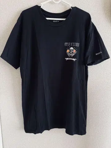 GUNS N' ROSES 블랙 티셔츠 RVCA 제작