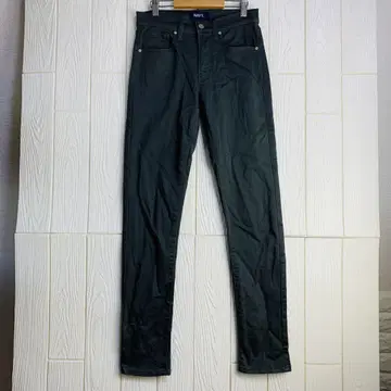 NAVY 다크 그레이 슬림핏 데님 팬츠 허리밴딩 66cm