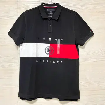TOMMY HILFIGER 타미힐피거 피케 셔츠 M 남성용 블랙