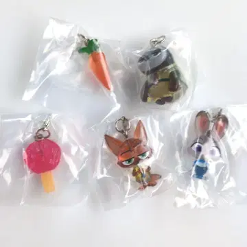 주토피아 메지루시 액세서리 닉 주디 아이스 캔디 5종 세트