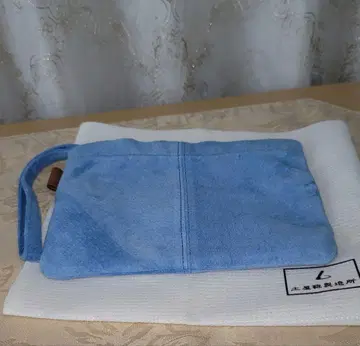 츠치야 가방 스웨이드 파우치