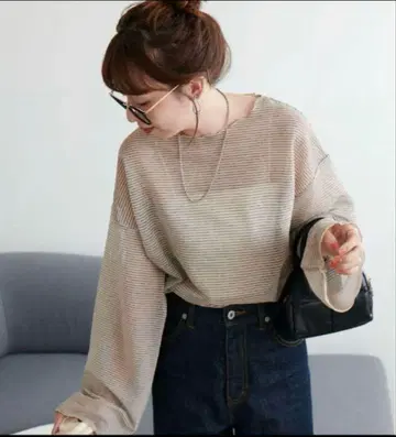 Discoat 디스코트 시어 보더 롱 슬리브