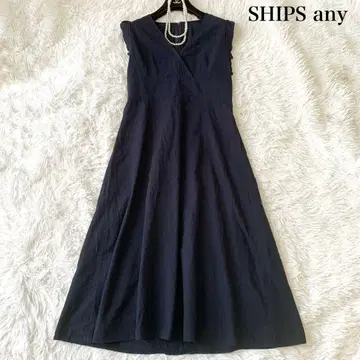 SHIPS any 시어서커 프릴 슬리브 롱 원피스 프리 사이즈