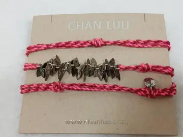 새상품 CHAN LUU 보헤미안 3랩 코튼 팔찌
