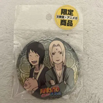 NARUTO 문교 한정판 일본 종이 캔뱃지 츠나테와 시즈네