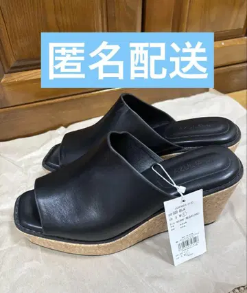 AZUL BY MOUSSY 블랙 코르크 웨지 샌들 L 사이즈