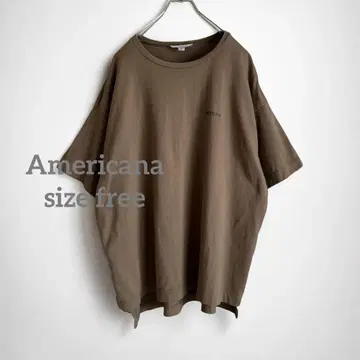 1314 Americana 아메리카나 사이드 지퍼 빅 티셔츠 모카