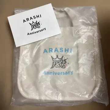 ARASHI 25주년 기념 백 토트백 아라시 사인 카드 포함