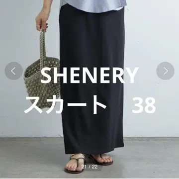 SHENERY 시너리 컷 조젯 타이트 스커트