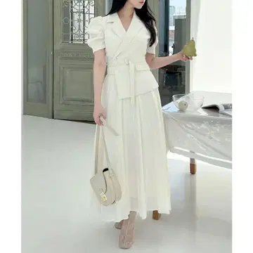 ROYAL PARTY 로얄 파티 플리츠 반팔 자켓 원피스